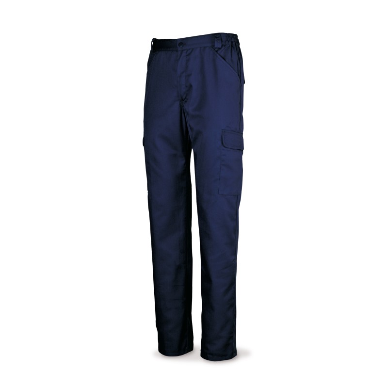 Pantalón azul marino poliéster/aldogón 200 g. Multibolsillos.