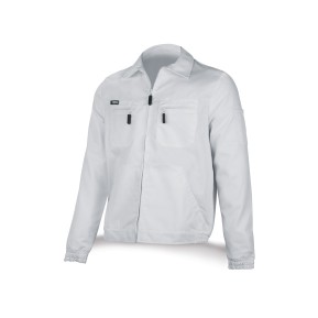 Chaqueta blanca poliéster/algodón de 245 g.