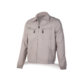 Chaqueta gris poliéster/algodón de 245 g.