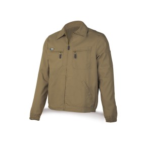 Chaqueta beige poliéster/algodón de 245 g.