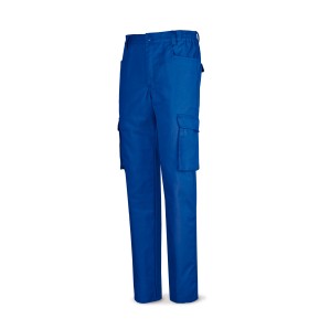 Pantalón azulina algodón de 245 g. Multibolsillo