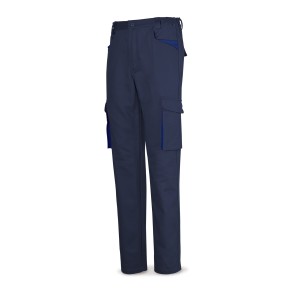 Pantalón azul marino en Algodón de 270 g. Multibolsillos