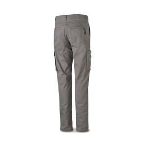 Pantalón STRETCH gris en algodón 260 gr. Multibolsillos