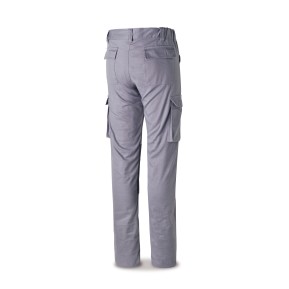 Pantalón STRETCH Pro Series gris algodón. 220 gr. Multibolsillos