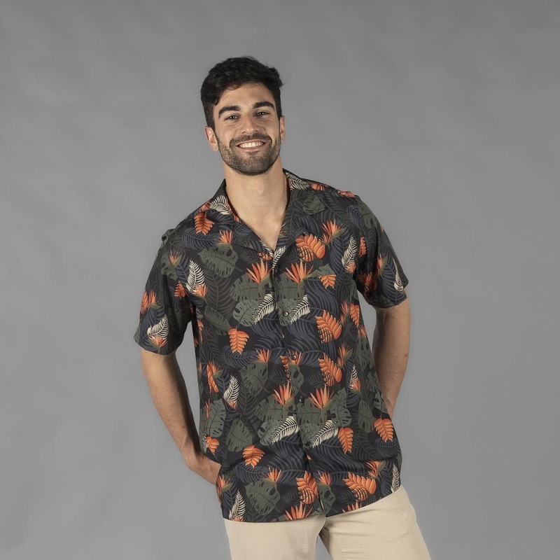 CAMISA HOMBRE CUELLO SOLAPA HAWAI