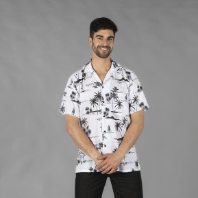 CAMISA HOMBRE CUELLO SOLAPA HAWAI