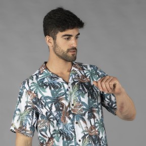 CAMISA HOMBRE CUELLO SOLAPA HAWAI