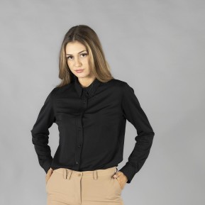 CAMISA MUJER INTERLOCK CUELLO CAMISERO CERDEÑA