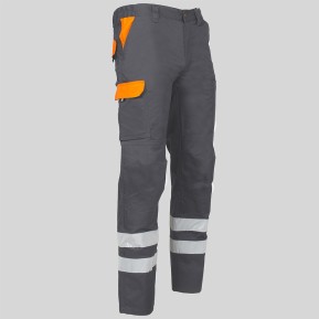 PANTALON UNISEX MULTIBOLSILLOS ELASTICO ARCE COMBI + 2 BANDAS REFLECT.