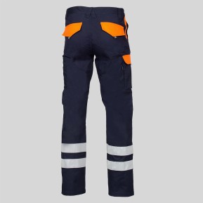 PANTALON UNISEX MULTIBOLSILLOS ELASTICO ARCE COMBI + 2 BANDAS REFLECT.