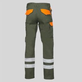 PANTALON UNISEX MULTIBOLSILLOS ELASTICO ARCE COMBI + 2 BANDAS REFLECT.