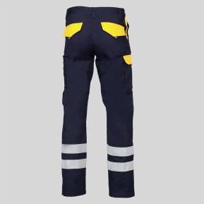 PANTALON UNISEX MULTIBOLSILLOS ELASTICO ARCE COMBI + 2 BANDAS REFLECT.