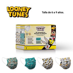 DISPLAY MASCARILLAS INFANTILES LOONEY TUNES 24 UDS.