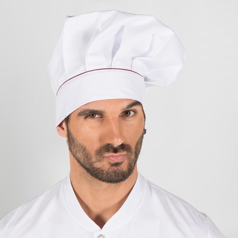 GORRO CHEF CON VELCRO BLANCO VIVO COLOR