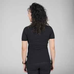 POLO NEGRO MUJER M/C C/CAMISERO