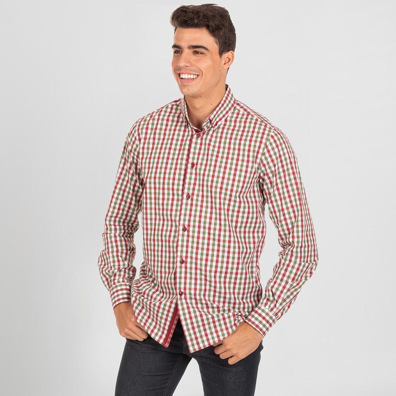 CAMISA HOMBRE VICENZO SLIM FIT VICHY