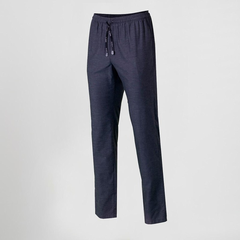 PANTALON UNISEX CON CORDON CHAMBRAY ROMBOS