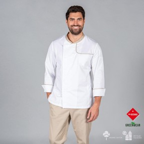 CHAQUETA COCINA HOMBRE OTERO TEJIDO RECICLADO Y ORGANICO KLOPMAN