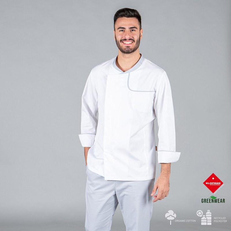 CHAQUETA COCINA HOMBRE OTERO TEJIDO RECICLADO Y ORGANICO KLOPMAN