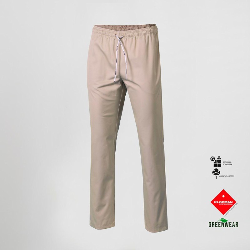 PANTALON UNISEX CON GOMA Y CORDON TEJIDO ORGANICO Y RECICLADO KLOPMAN